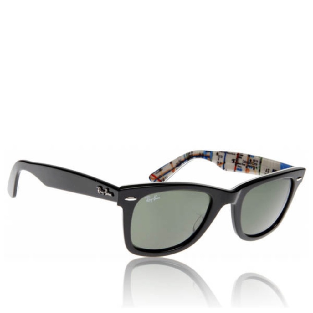 Ray-Ban Wayfarer Special Series # 2 MTA Subway Map New York City RB2140 Black